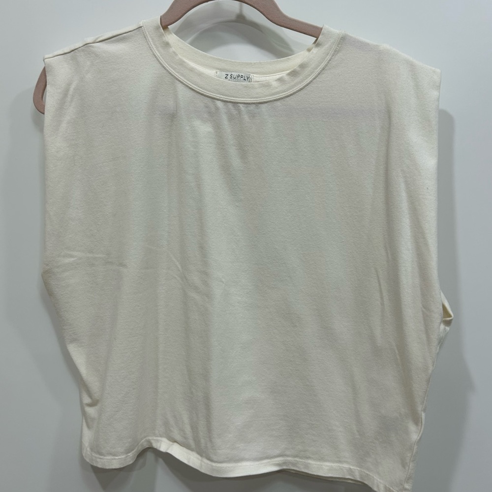 Z Supply cream knit top. Size Large